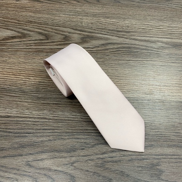 Azazie Solid Petal Pink Skinny Tie
